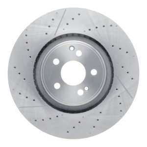 Mercedes-Benz GLE53 AMG Brake Rotor (1) - Rear - R1 Concepts - Drilled and Slotted - `21-`25